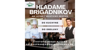 Hľadáme brigádnikov na leto!